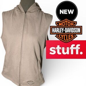 Harley-Davidson Gray Sleeveless Hoodie( (item#ct10001)